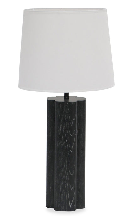 Nash 28.7\" Table Lamp with Linen Shade – Black Oak 
