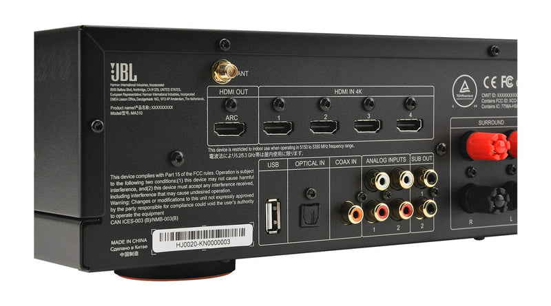 JBL MA310 5.2-Channel 4K AV Receiver - White (JBLMA310WHTAM)