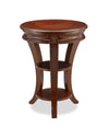 Kerwin 20\" Traditional Round End Table with Shelves - Cherry