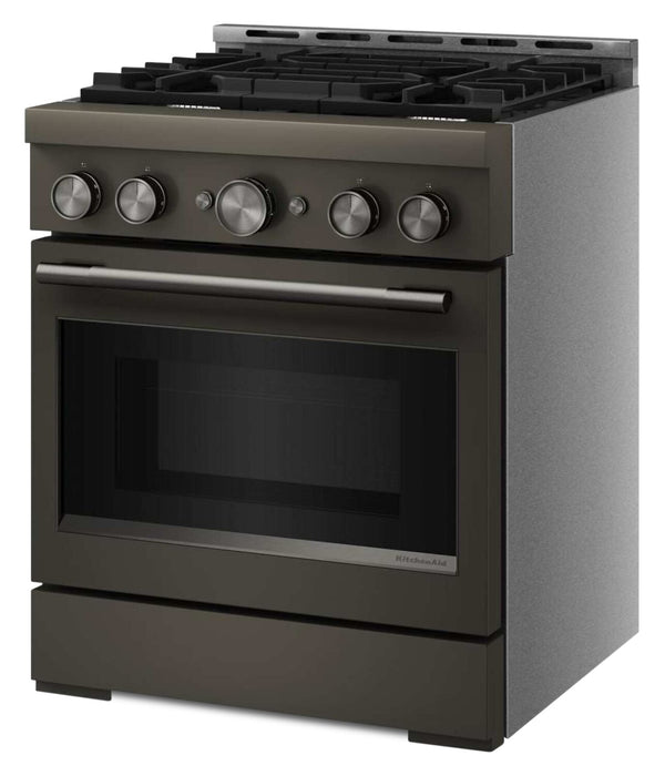 KitchenAid 4.1 Cu. Ft. Gas Range with No Preheat Air Fry Mode – Black Ore - KFGS930SBE