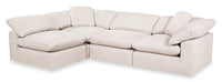 Eclipse 4-Piece Linen-Look Fabric Modular Sectional - Linen 