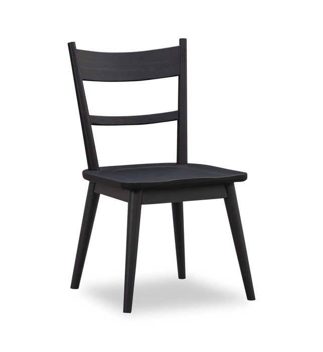 Kort & Co. Sol 6pc Dining Set with Table, Bench & 4 Chairs, Pedestal Base, 78\"W - Black & Brown