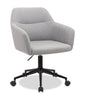 Stevie 23" Swivel Office Chair with Adjustable Height – Grey  | Chaise de bureau pivotante Stevie de 23 po à hauteur réglable - grise