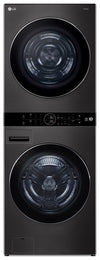 LG 5.8 Washer/7.8 Dryer Cu. Ft. Front-Load High-Efficiency Washtower™ - Black Steel - WKHC252HBA