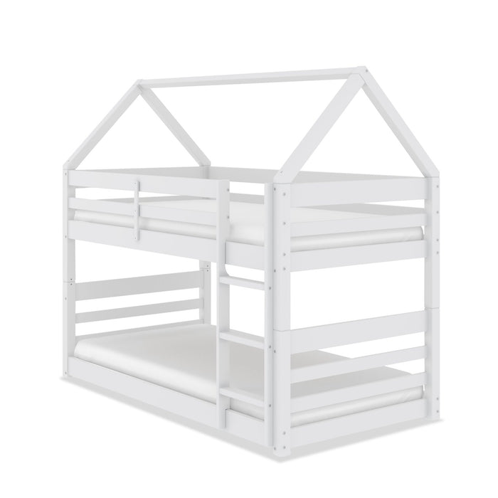 Gemma Twin Over Twin House Bunk Bed - White