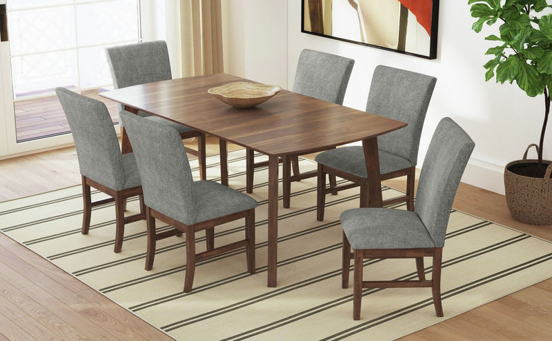 Rain Dining Chair with Cushion Fabric Seat & Back – Grey
