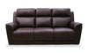 Vibe 85\" Genuine Leather Massage Power Reclining Sofa with Immersive Audio and Power Headrests - Brown