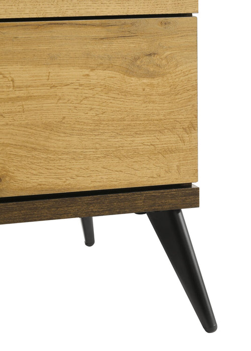 Silas Bedroom Chest of Drawers, 5-Drawer, 33\"W x 47.5\"H - Rustic Brown