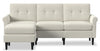 BLOK Modular Rolled Arm Sofa Chaise - Ivory Boucle