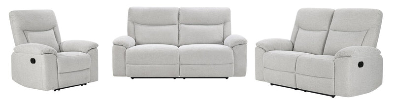 Spencer 41.3\" Chenille Fabric Manual Reclining Chair - Grey