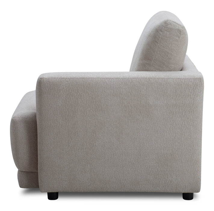 Voyage Modular Fabric Right-Facing Chair with Removable Back Cushions – Beige