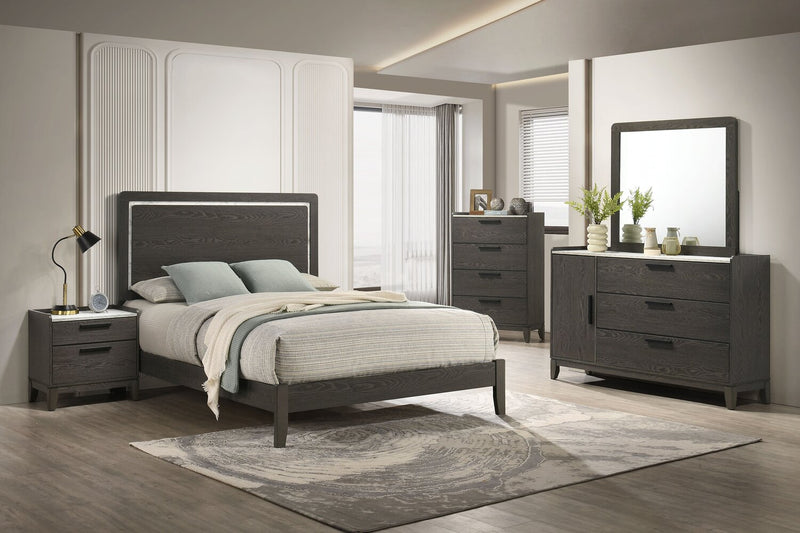 Sable Bedroom Chest of Drawers, 4-Drawer, 31\"W x 47\"H - Light Brown
