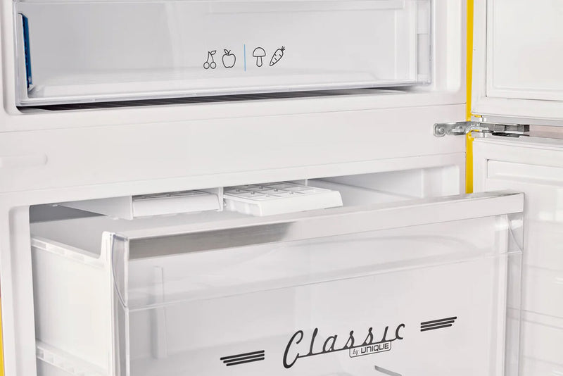 Unique Classic Retro 28\" 17 Cu Ft. Bottom Mount Refrigerator - Yellow - UNQ-310L Y TM
