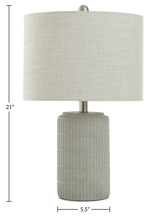 Archer 21” Grey and White Ceramic Table Lamp