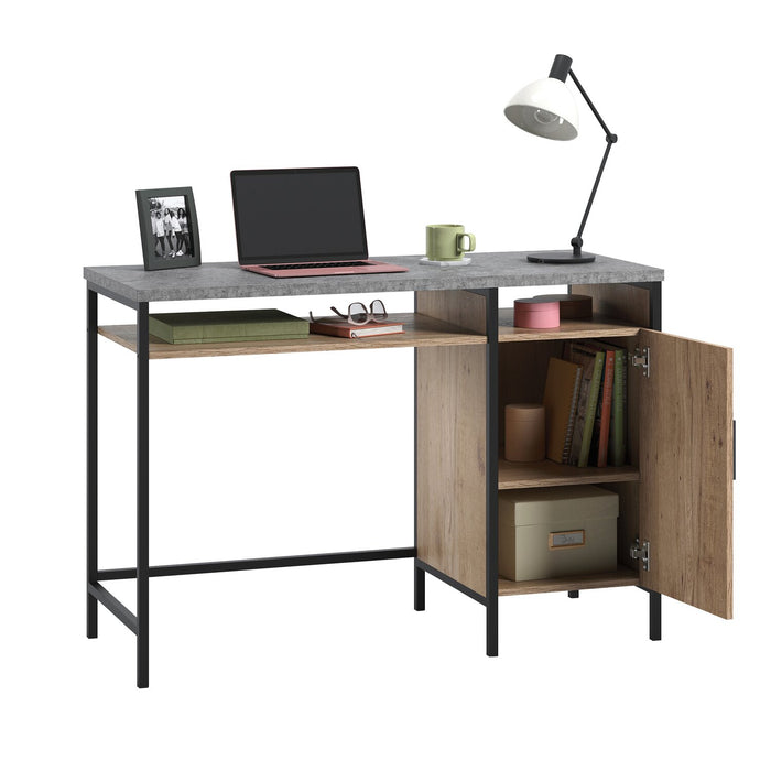 Bradley 45\" Pedestal Office Desk with Cabinet – Prime Oak 