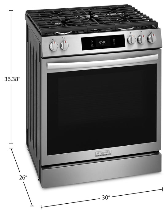 Frigidaire Gallery 6 Cu. Ft. Gas Range with Stone-Baked Pizza - Smudge-Proof® Stainless Steel - GCFG3070BF