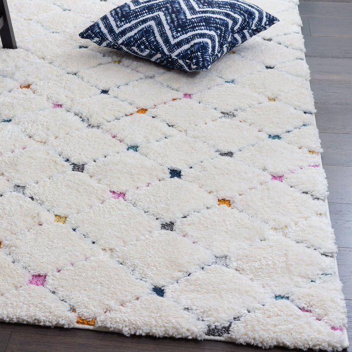 Robin Multi-Colour Moroccan Shag Area Rug - 7'11\" x 10'10\"