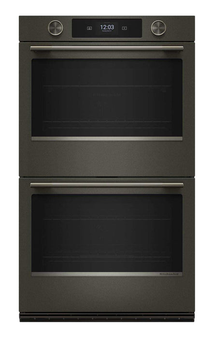 KitchenAid 30\" Smart Electric Double Wall Oven - Black Ore - KOED730SBE