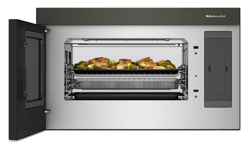 KitchenAid Multifunction Smart Flush Mount Over-the-Range Microwave Oven – Black Ore - YKMMF730PBE