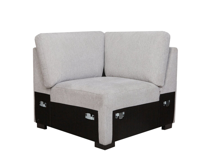 Vault 6-Piece Left-Facing Sectional with Sofa Bed Loveseat, Two Storage Chairs and Storage Chaise - Grey