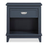 Quinn Bedside 1-Drawer Nightstand with Shelf, 24\"W x 26\"H - Blue