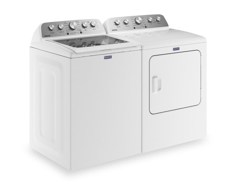Maytag 5.4 Cu. Ft. Top-Load Washer and 7 Cu. Ft. Electric Dryer with Steam - White