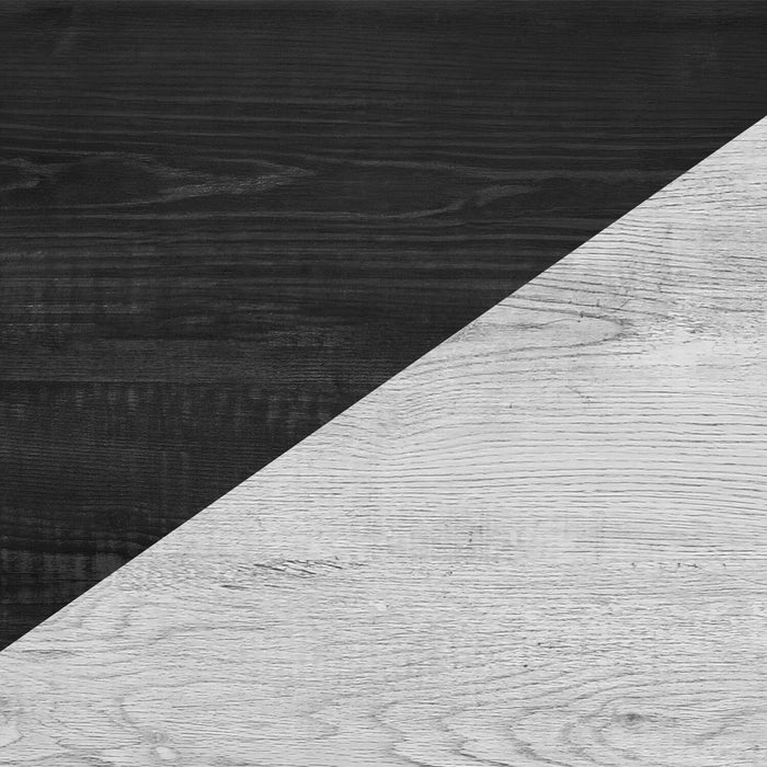 Blake Panel Bed with Headboard & Frame, Grey & Black - Queen Size