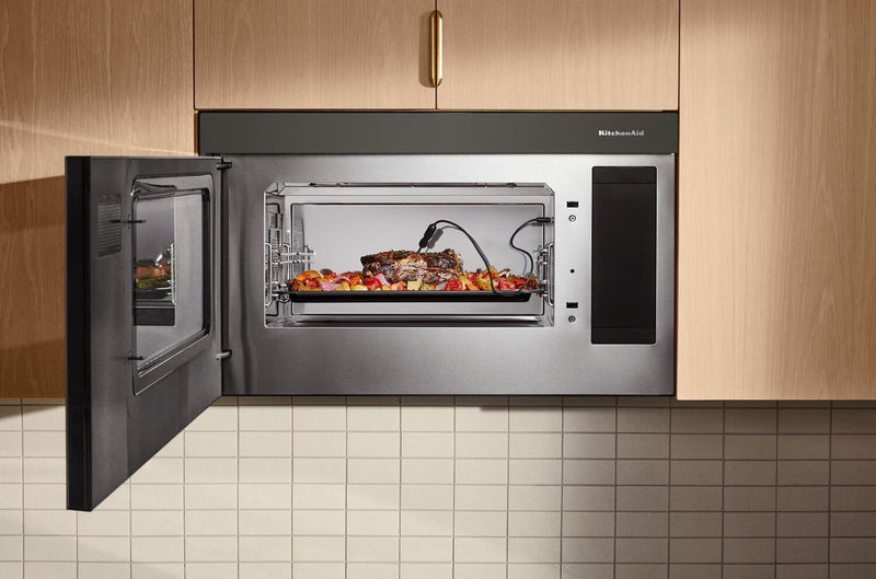 KitchenAid Multifunction Smart Flush Mount Over-the-Range Microwave Oven – Black Ore - YKMMF730PBE
