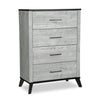Blake Bedroom Chest of Drawers, 4-Drawer, 33\"W x 45\"H - Grey & Black