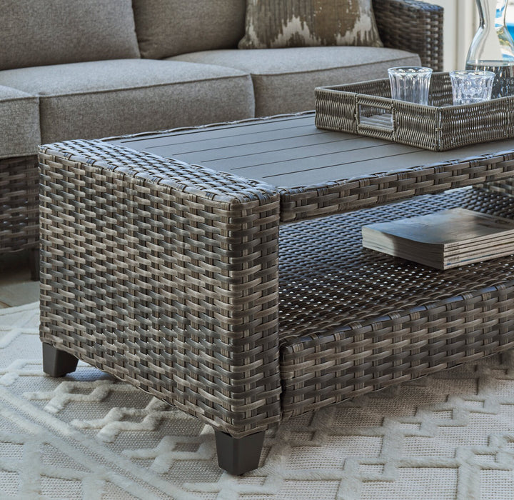 Canmore 4-Piece Outdoor Patio Set with Sofa, 2 Chairs & Coffee Table - Weather Resistant - Grey