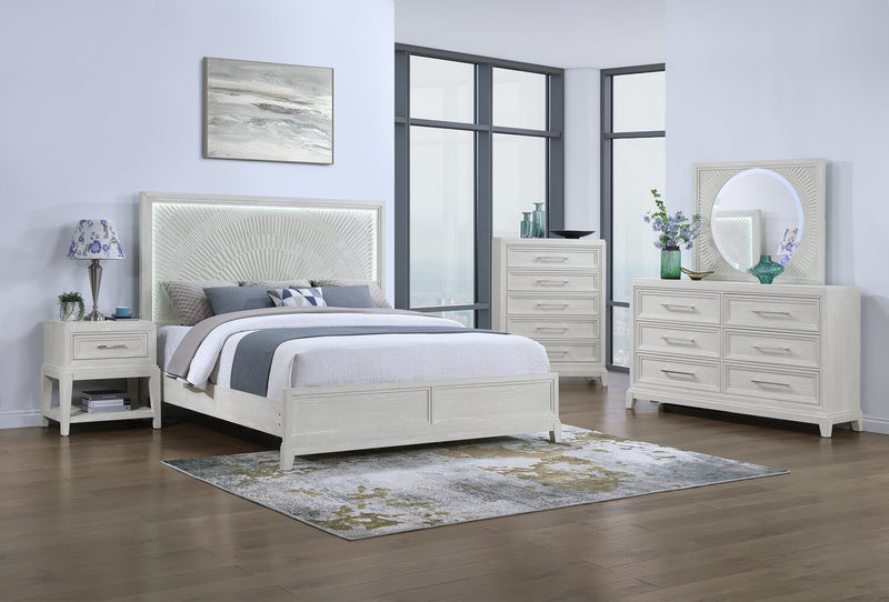 Vida Bedroom 5-Drawer Chest, 38\"W x 52\"H - Sand