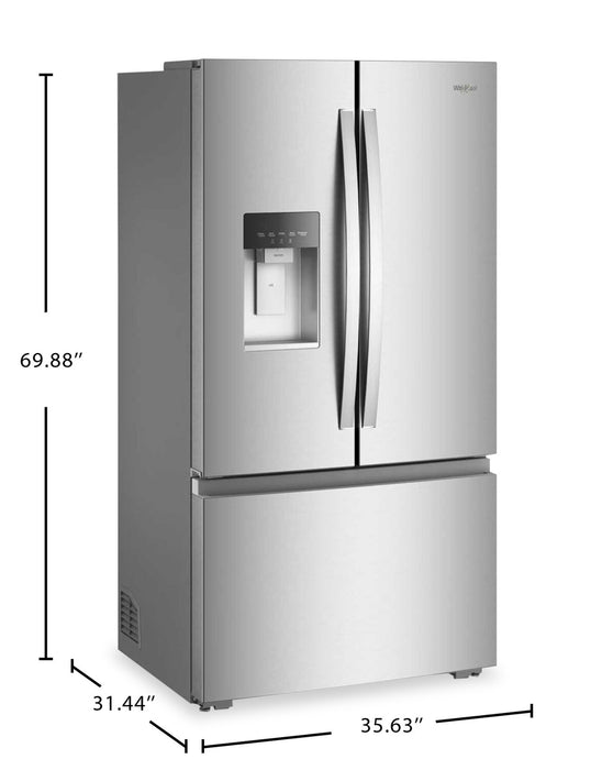 Whirlpool 36\" 23.4 Cu. Ft. French Door Refrigerator - Fingerprint-Resistant Stainless Steel - WRFC5036RZ