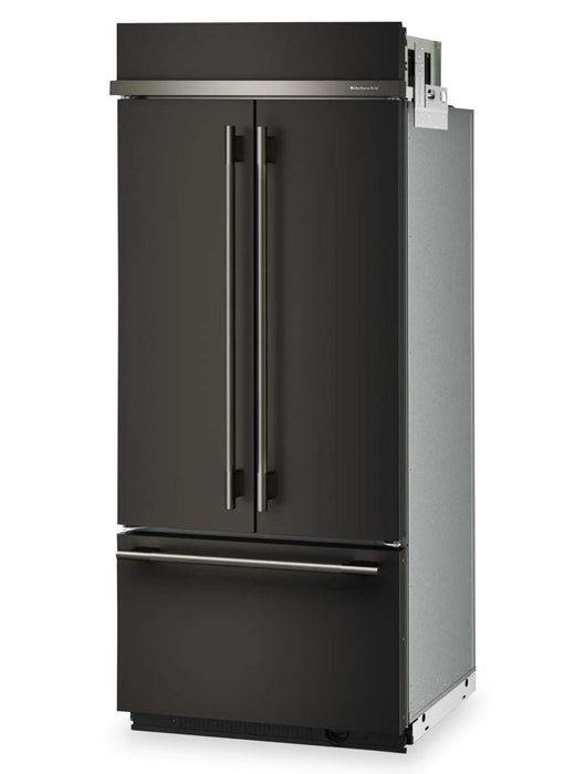 KitchenAid 36\" 20.8 Cu. Ft. French Door Bottom Mount Refrigerator - Black Ore - KBFN536SBE