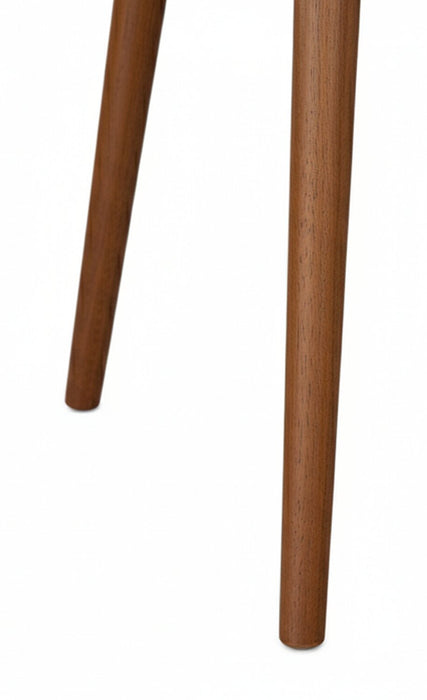 Viola 29.5\" Modern Round Top Coffee Table – Brown Walnut