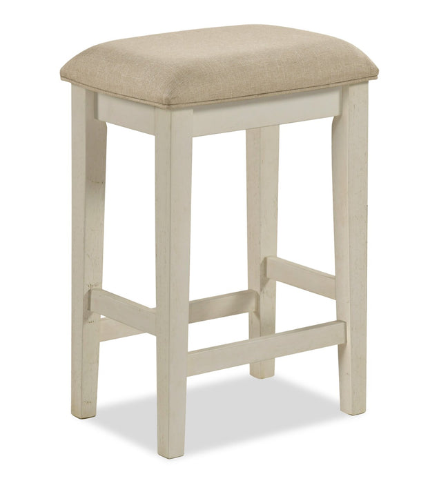 Nyles 60\" Contemporary Console Table with 3 Counter-Height Stools and USB Ports- Buttermilk