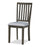 ["Bryn Dining Chair with Fabric Seat, Slat-Back - Dark Grey"]