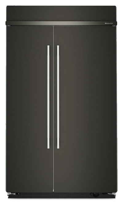 Kitchenaid 48" 29.4 Cu. Ft. Built-In Side-by-Side Refrigerator – Black Ore - KBSN748SBE | Réfrigérateur encastré KitchenAid de 29,4 pi3 et de 48 po à compartiments juxtaposés - minerai noir - KBSN748SBE