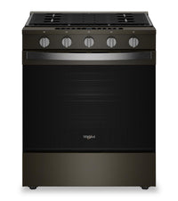 Whirlpool 5 Cu. Ft. Gas Range with Air Fry and WipeClean™ Coating - Black Stainless Steel - WSGS7530RV 