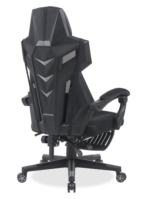 Sparrow 28.3\" Ergonomic Gaming Chair with Lumbar Cushion and Footrest - Black