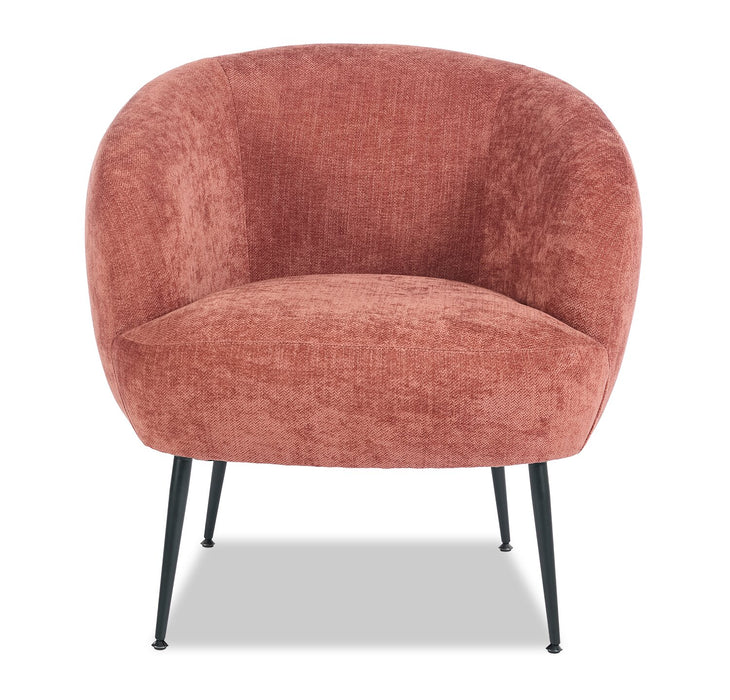 Nova 28.7\" Boucle Fabric Accent Chair - Orange