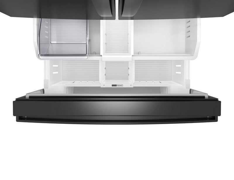 Whirlpool 36\" 31 Cu. Ft. French-Door Refrigerator with Ice Maker - Black - WRFF3136SB