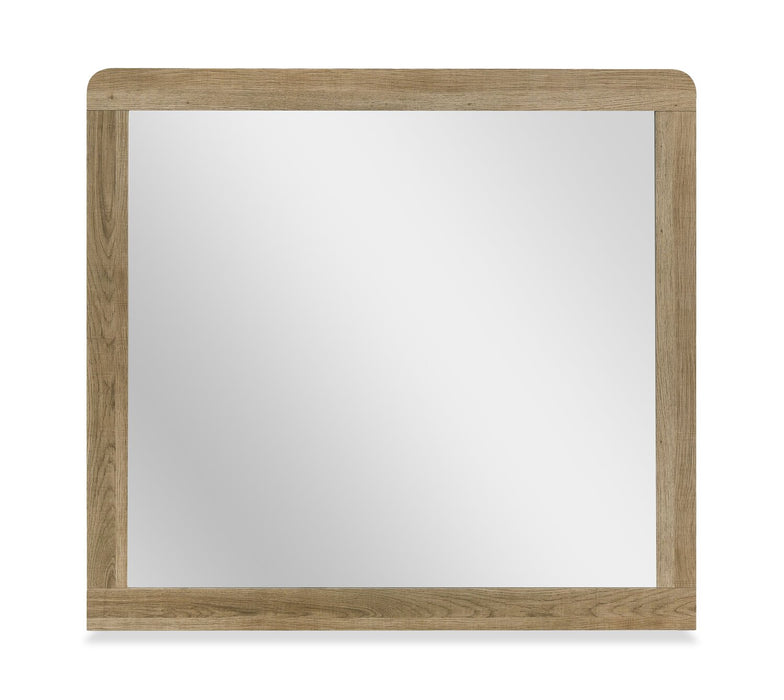 Sable 6pc Bedroom Set with Bed, Dresser, Mirror & Nightstand, Light Brown - Queen Size