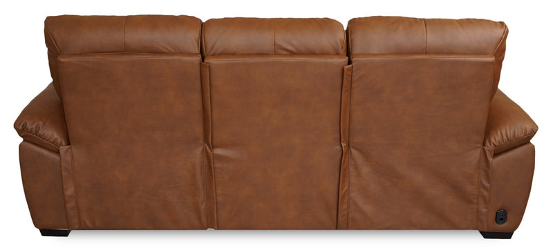 Bello 91.7\" Leather-Look Fabric Power Reclining Sofa - Brown