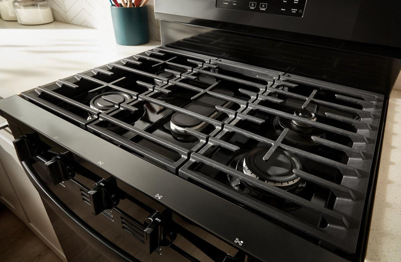Whirlpool 5 Cu. Ft. Gas Range with Air Fry and Self-Clean - Black - WFGS5030RB 
