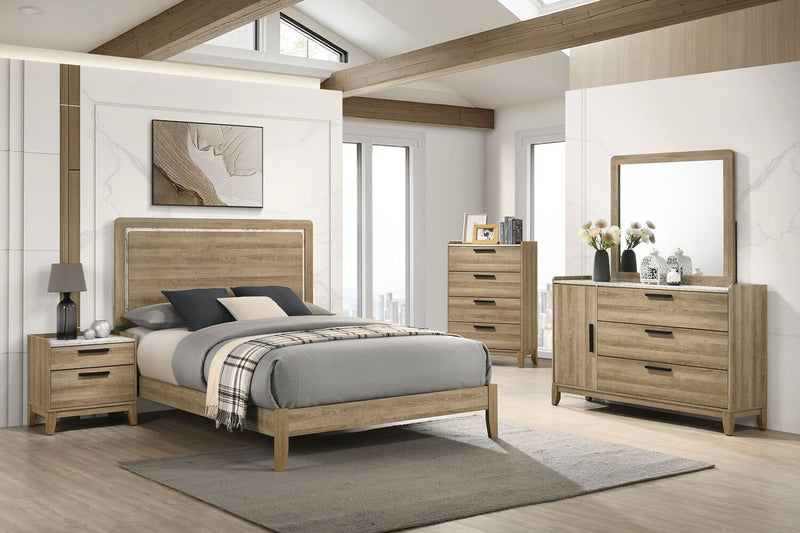 Sable Bedroom Dresser Mirror - Light Brown