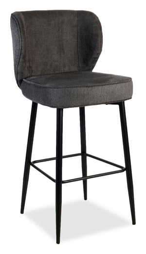Sara Counter-Height Stool with Velvet-Like Fabric, 26