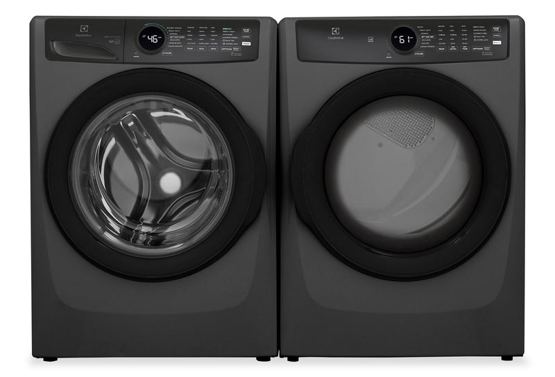 Electrolux 5.2 Cu. Ft. Front-Load Steam Washer and 8 Cu. Ft. Gas Dryer - Titanium