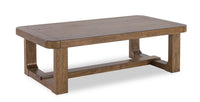 Gideon 56” Solid Wood Country-Style Coffee Table - Brown 