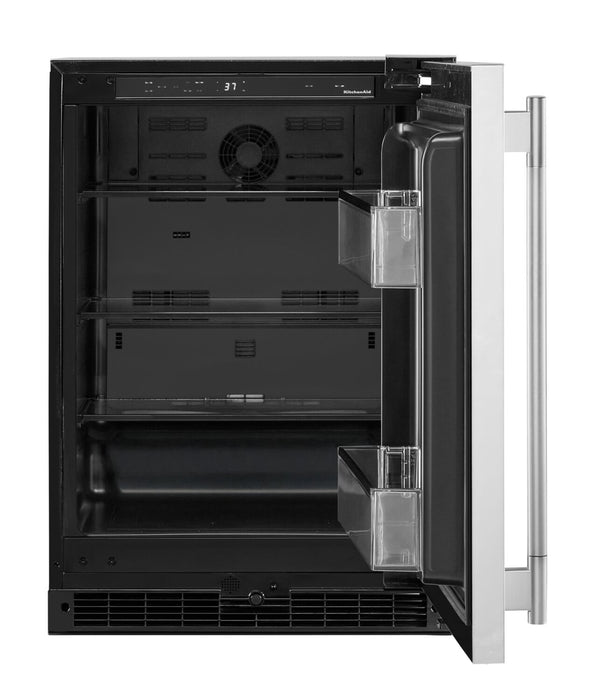 KitchenAid 24\" 5 Cu. Ft. Undercounter Refrigerator – Stainless Steel - KURR124SSB