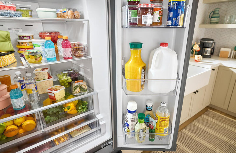 Whirlpool 36\" 31 Cu. Ft. French-Door Refrigerator with Ice Maker - Black - WRFF3136SB